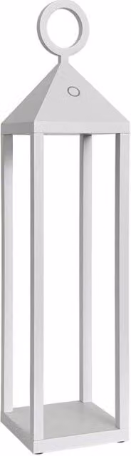 Lampada da tavolo portatile LED PICNIC Rossini Group, design in alluminio, colore bianco, dimmabile, ricaricabile, IP54, Altezza: 47 cm