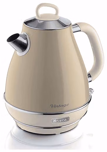 Bollitore Vintage Ariete in plastica, colore beige, capacità 1,7 l