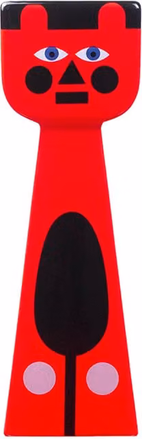 Portacandela da tavolo Qeeboo Ondo rosso design astratto per candele lunghe