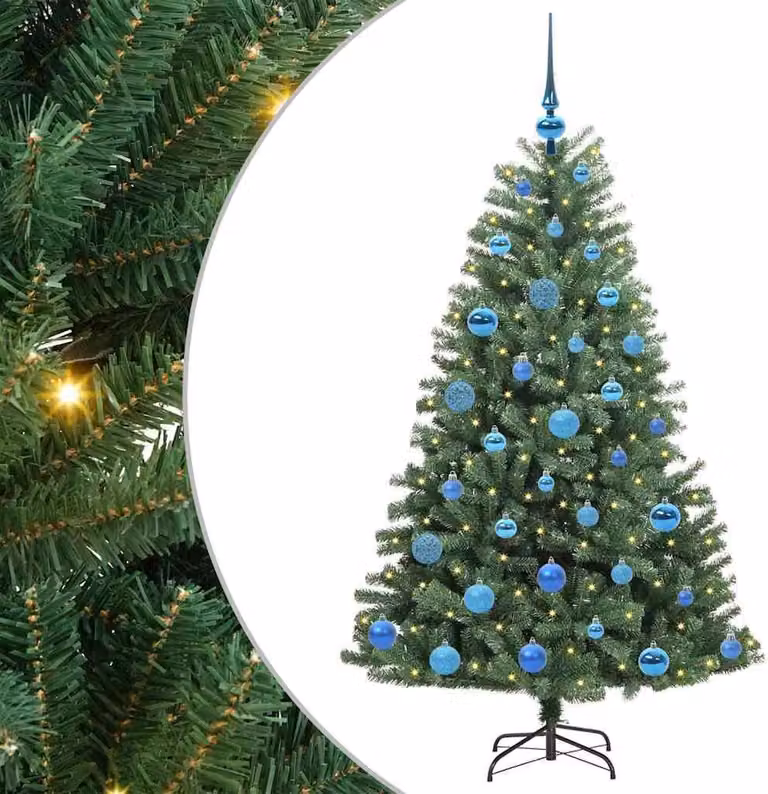 Albero di Natale Artificiale con Rami Pieghevoli Verde 150 cm