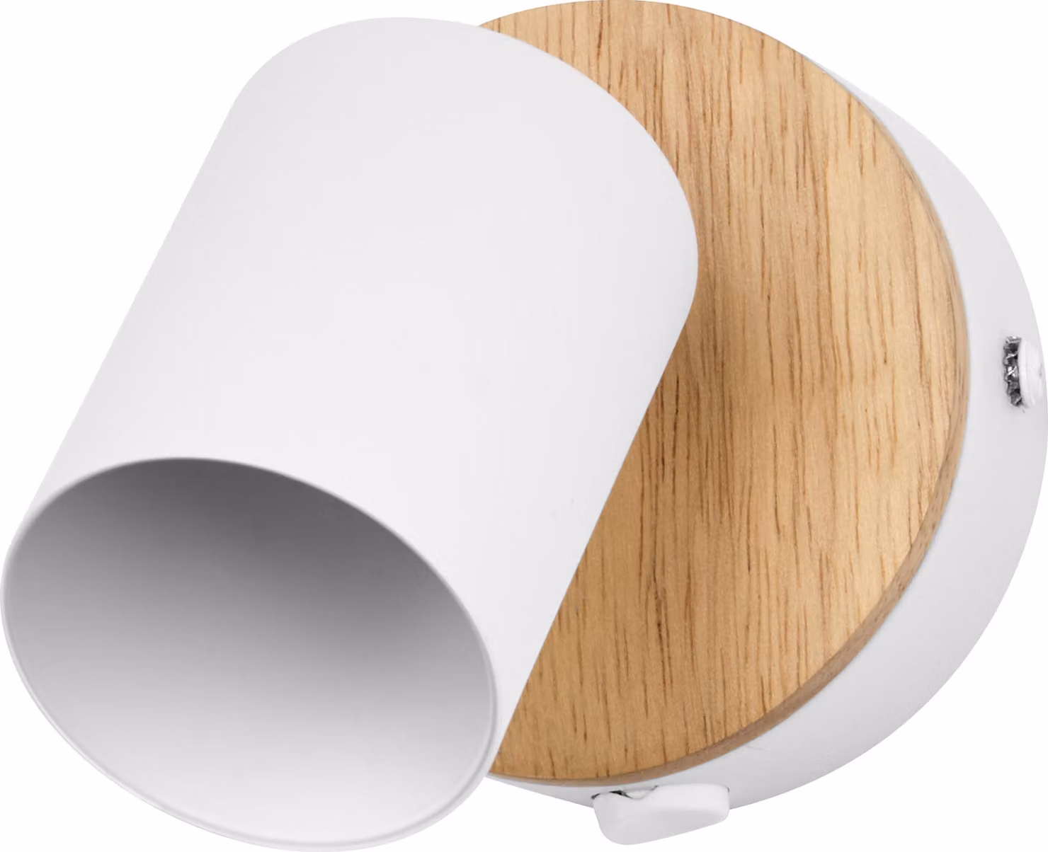 OSRAM LED Spot Wood Line Faretto da soffitto GU10, faretto da parete, bianco/decorazione in legno, acciaio/legno di gomma, orientabile, ON/OFF