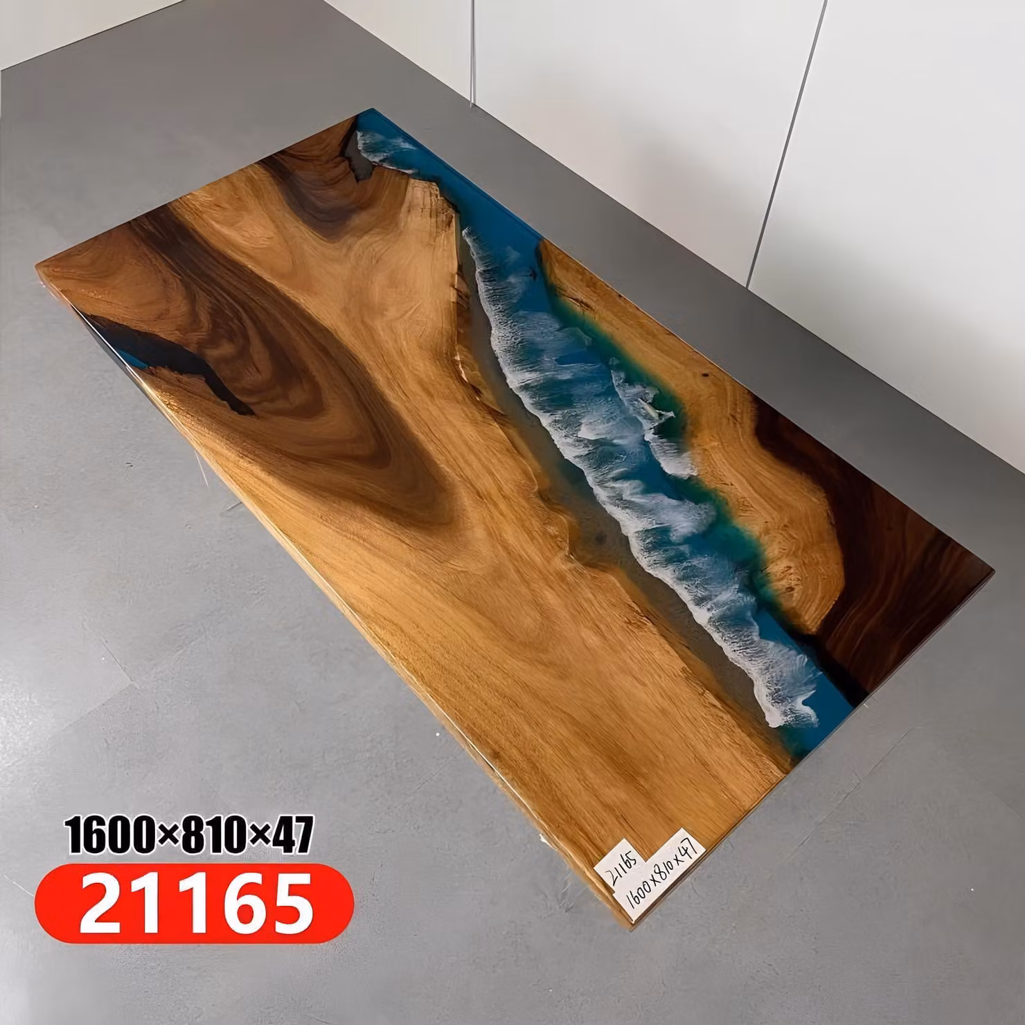 Esstisch River Table Massiv Tische 160x81 Flusstisch Meer Waterfall Epoxidharz