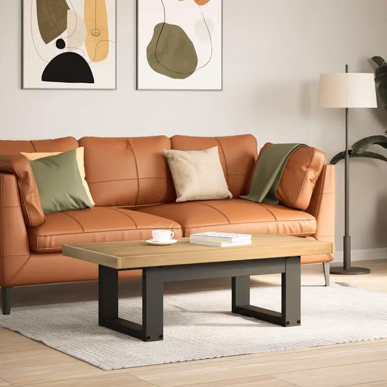 Maison Exclusive - Tavolino NOAIN Gambe a forma di U 120x60x40 cm Legno massello di pino