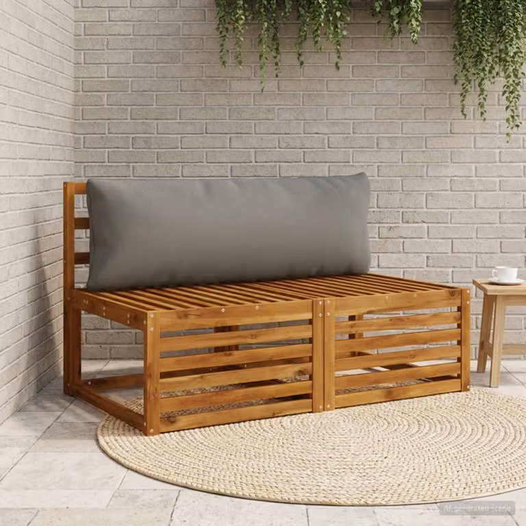 Cuscino per schiena vidaXL PUTTEN in poliestere grigio con rivestimento rimovibile e lavabile in lavatrice