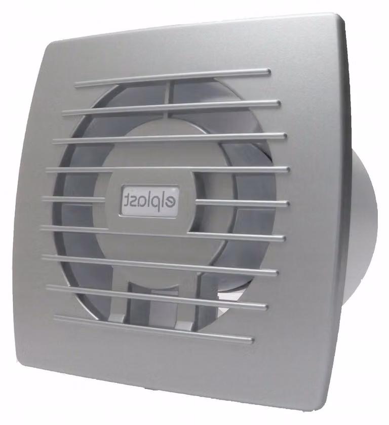 Ventilatore da bagno ELPlast, modello DN100, standard, colore argento, portata 100 m³/h