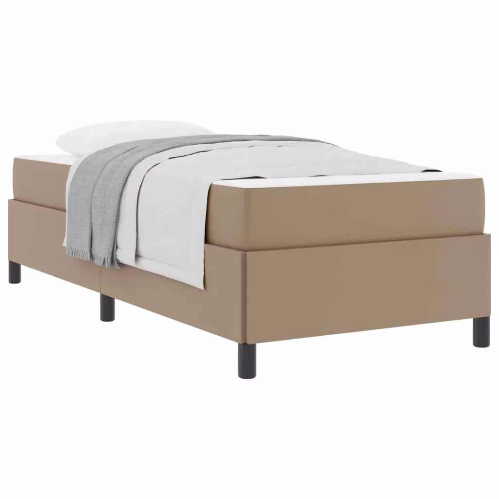 Struttura del letto moderna vidaXL in tessuto e legno, L/P/H: 90 x 190 x 55 cm – 2