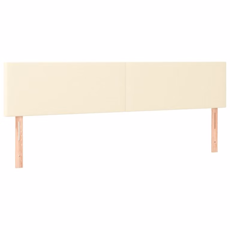 vidaXL Testiere 2 pz. Crema 90x5x78/88 cm in Pelle finta