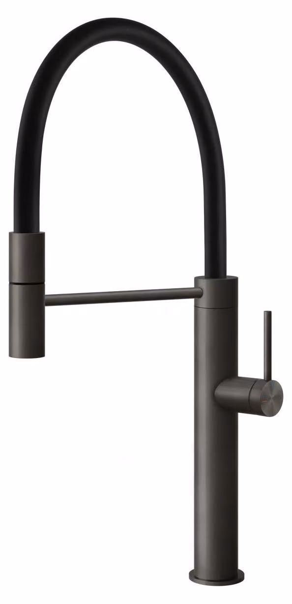 Gessi Miscelatore monocomando semipro Gessi316 Cesello 60010 707 47,8 cm Metallo nero spazzolato PVD