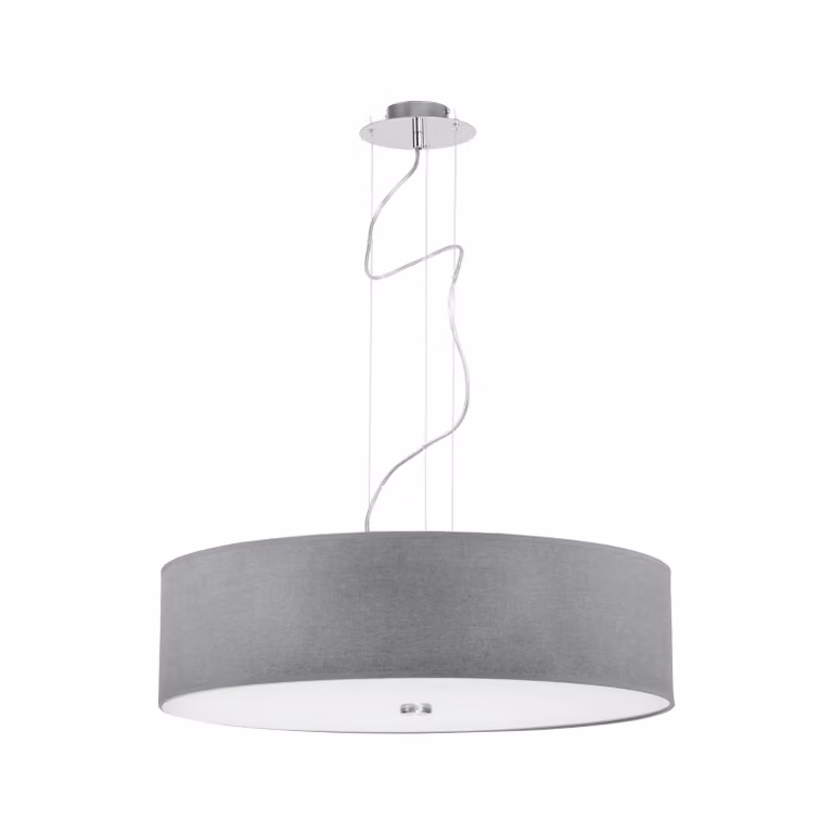 Lampada a sospensione lampadario Nowodvorski VIVIANE grigio, tessuto 6773