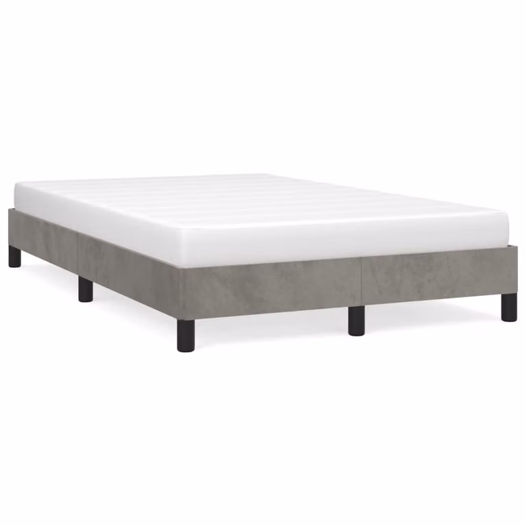 Giroletto senza Materasso Grigio Chiaro 120x200 cm Velluto