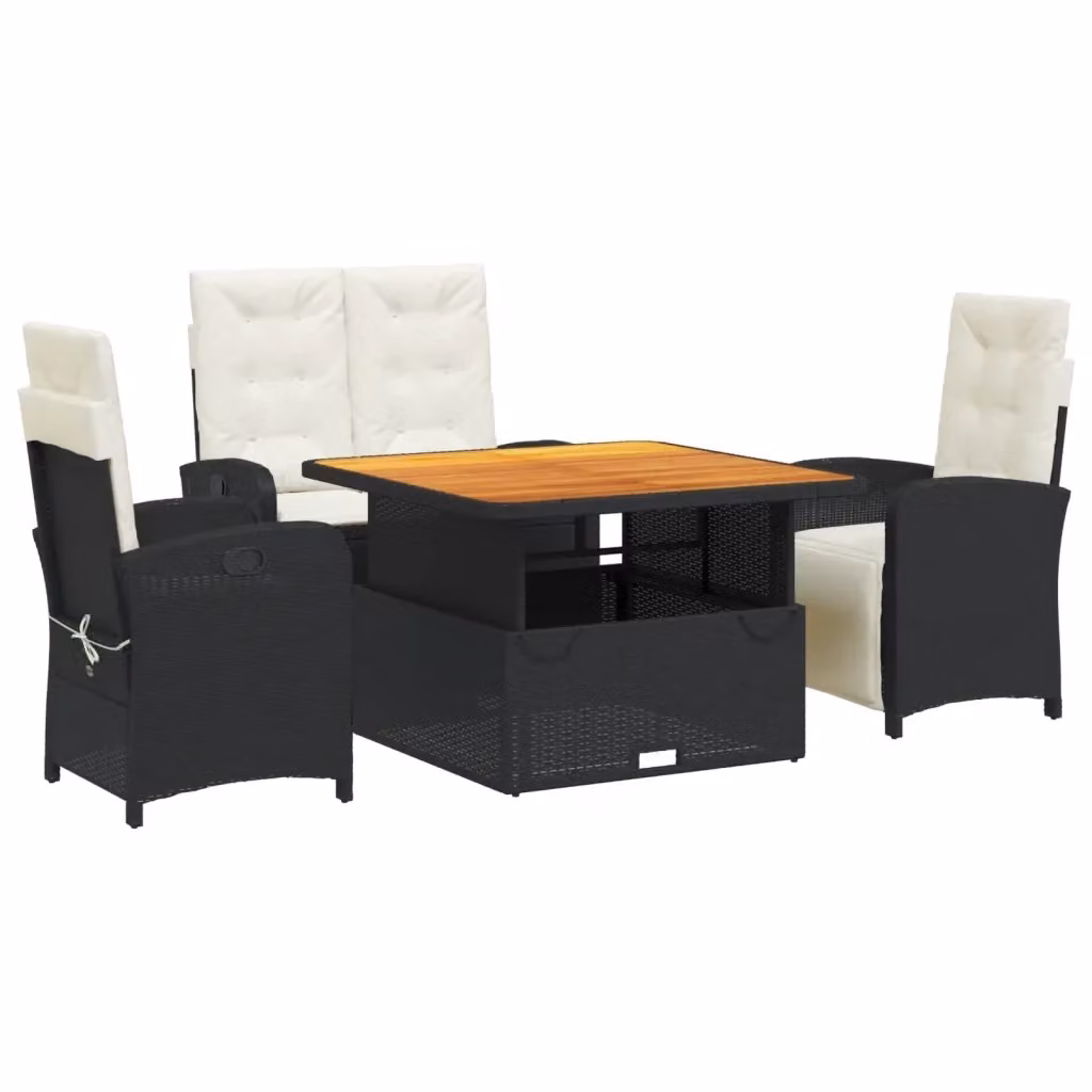 Set da pranzo da giardino vidaXL in legno di acacia oliato con 4 sedie moderno – 2