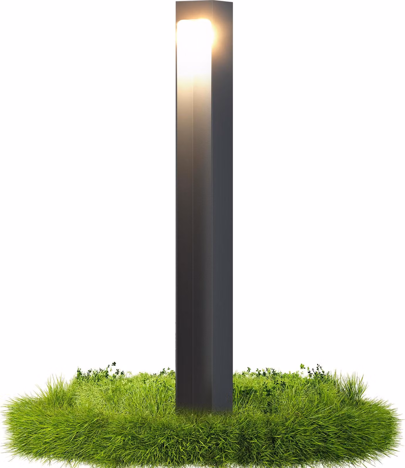 doporro Lampione da Giardino 60 cm IP65 con LED 5W 3000K šC Paletto Luminoso da Esterno in Alluminio Grigio Scuro per Sentieri, Vialetti, Terrazze e Cortili, Design Moderno
