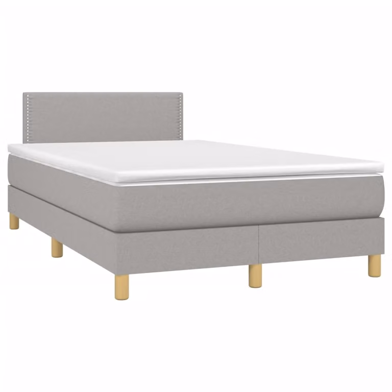 Maison Exclusive - Giroletto a Molle con Materasso Grigio Chiaro 120x190cm Tessuto