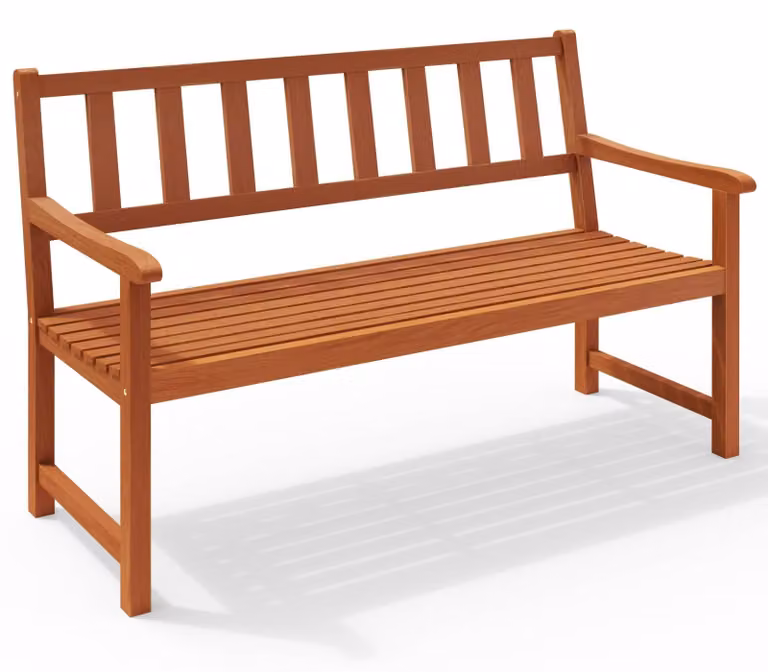 Panchina da giardino in legno - 2 posti - Acacia - Marrone - 120 cm