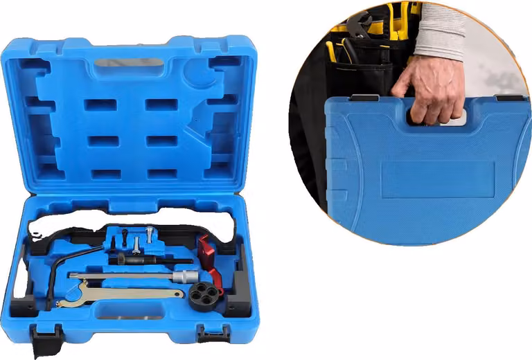 Set di attrezzi per il bloccaggio del controllo del motore, acciaio ad alta resistenza, lunghezza 38 cm, larghezza 27 cm, altezza 12 cm, peso 7 kg