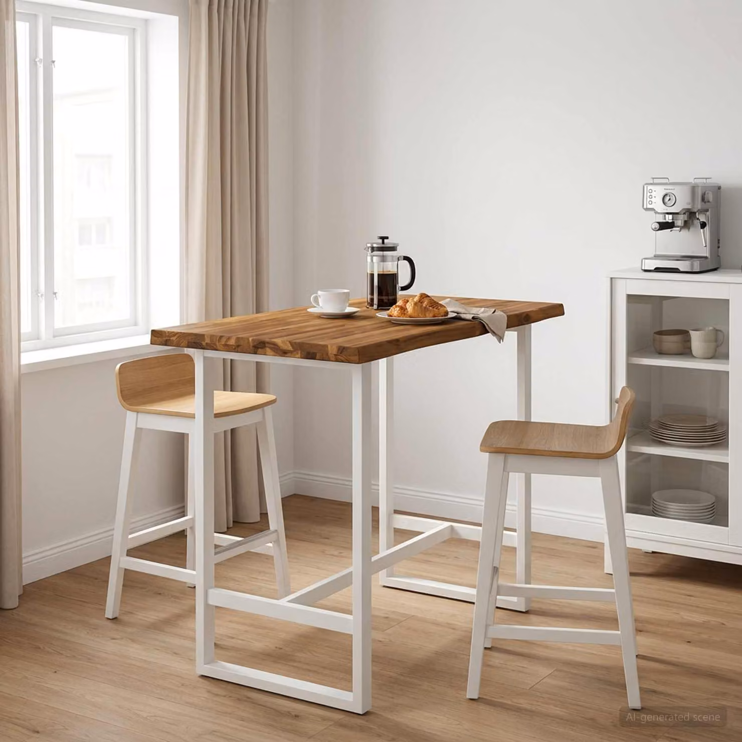 Piano del tavolo rettangolare in legno di acacia vidaXL, marrone, L/P/H: 120 x 40 x 3,2 cm