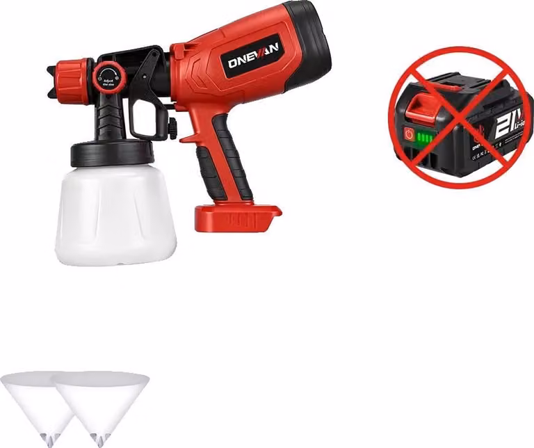 Pistola a spruzzo elettrica, design portatile, prestazioni elevate, 1400 ml - SENZA batteria