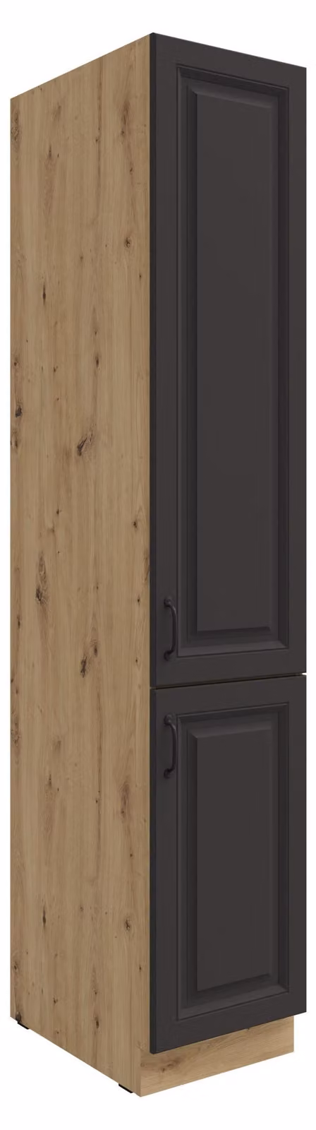 Credenza da cucina alta 40 cm Stilo Grigio + Rovere Artisan, cucina a incasso, cucina in stile rustico