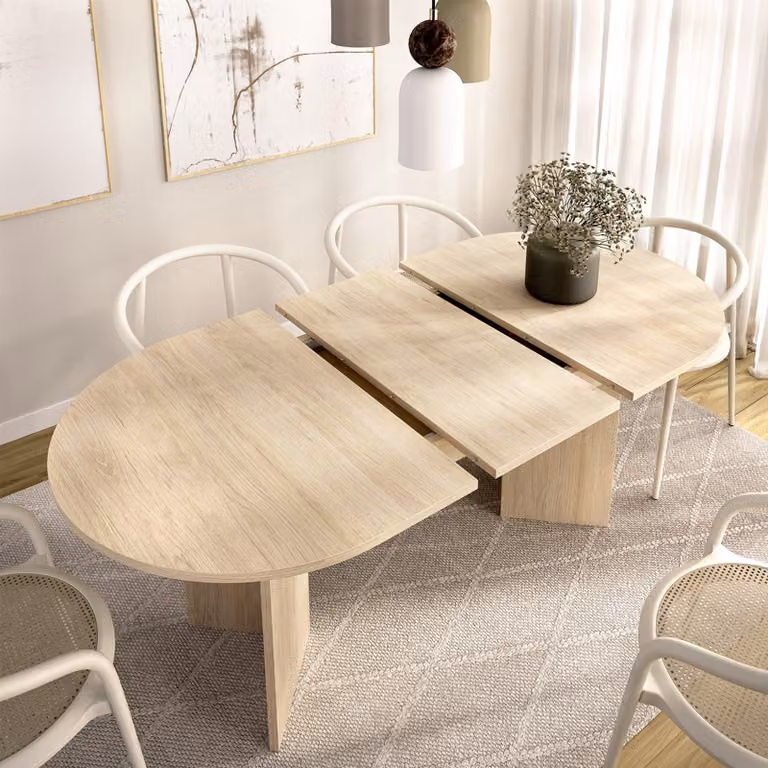 Espanola - Tavolo Allungabile, 90x140x76h cm Marrone Rovere, 6 Posti