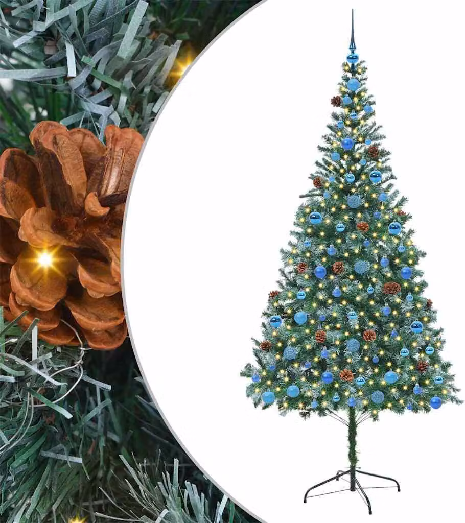 Albero di Natale artificiale Verde 210 cm PVC e Acciaio