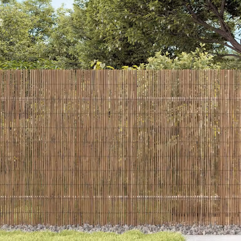 Recinzione da giardino intrecciata vidaXL in giunco marrone L: 300 cm, H: 100 cm