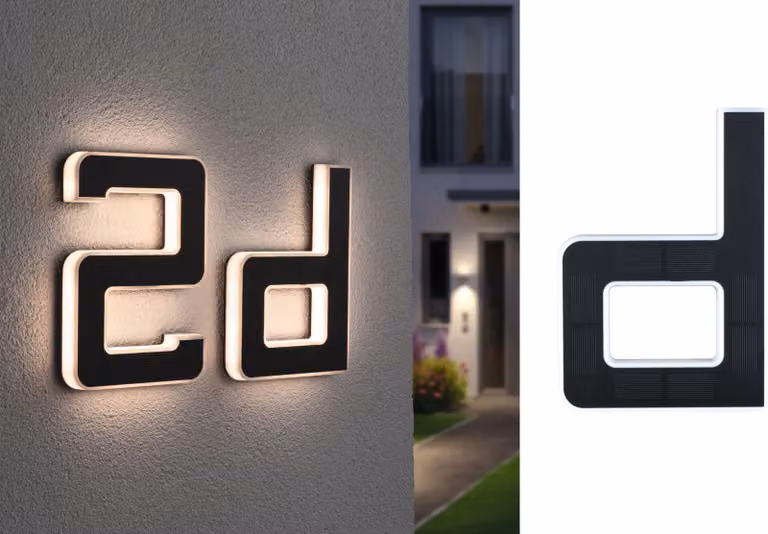 Paulmann Solar LED numero civico lettera d