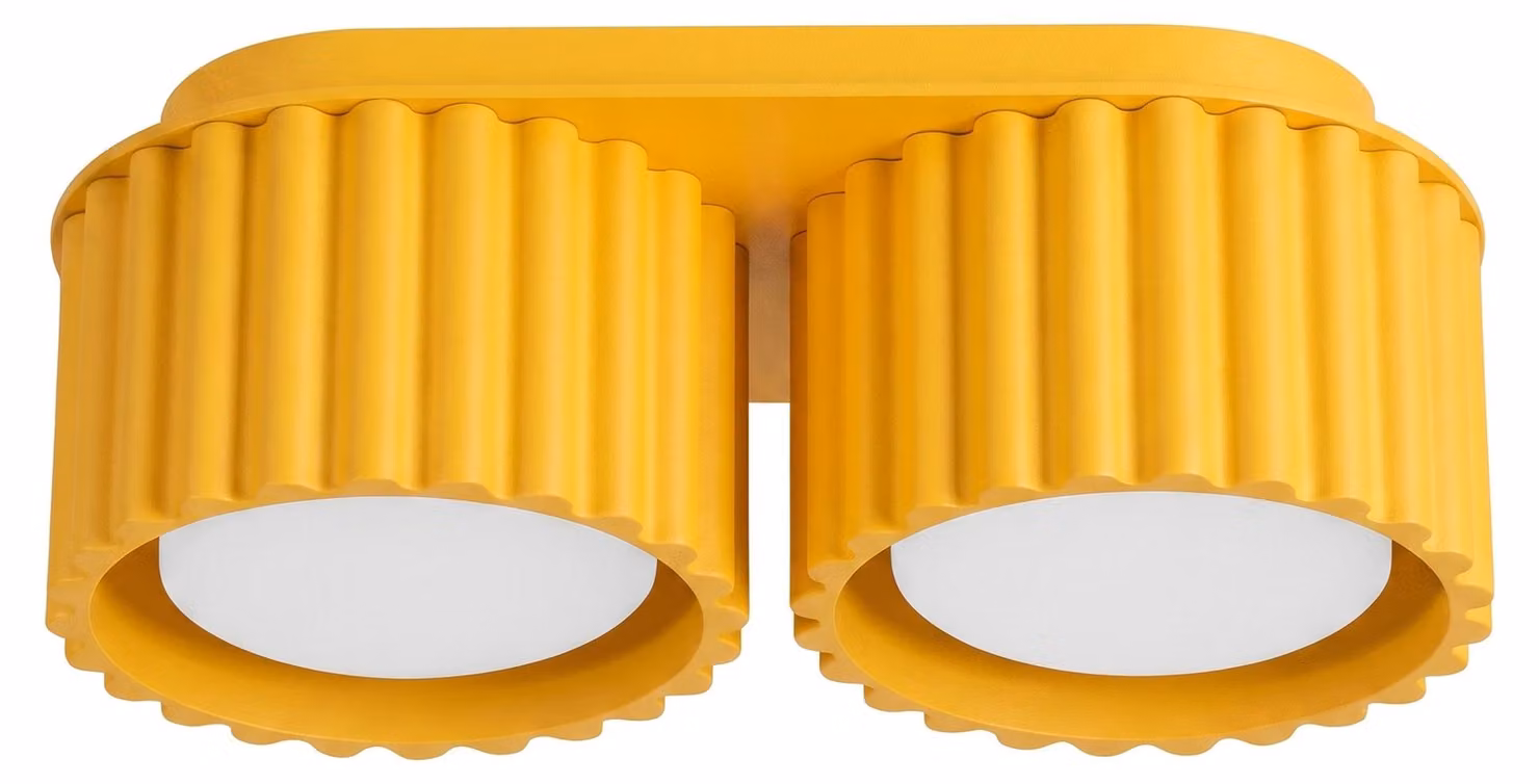 Plafoniera AURA 2 gialla Gx53 2xGx53 10W in alluminio 8x10x21 cm Sollux Lighting