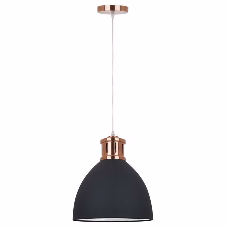 Italux Lola, lampada a sospensione industriale nera MD-HN8100-BK+RC