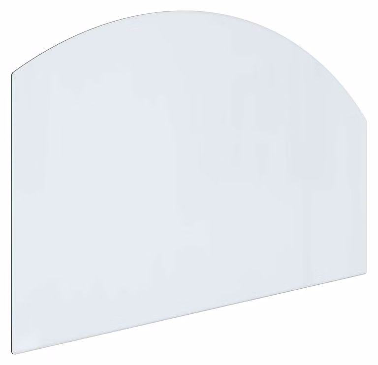Piastra in vetro per camino Trasparente 80 x 50 cm Vetro