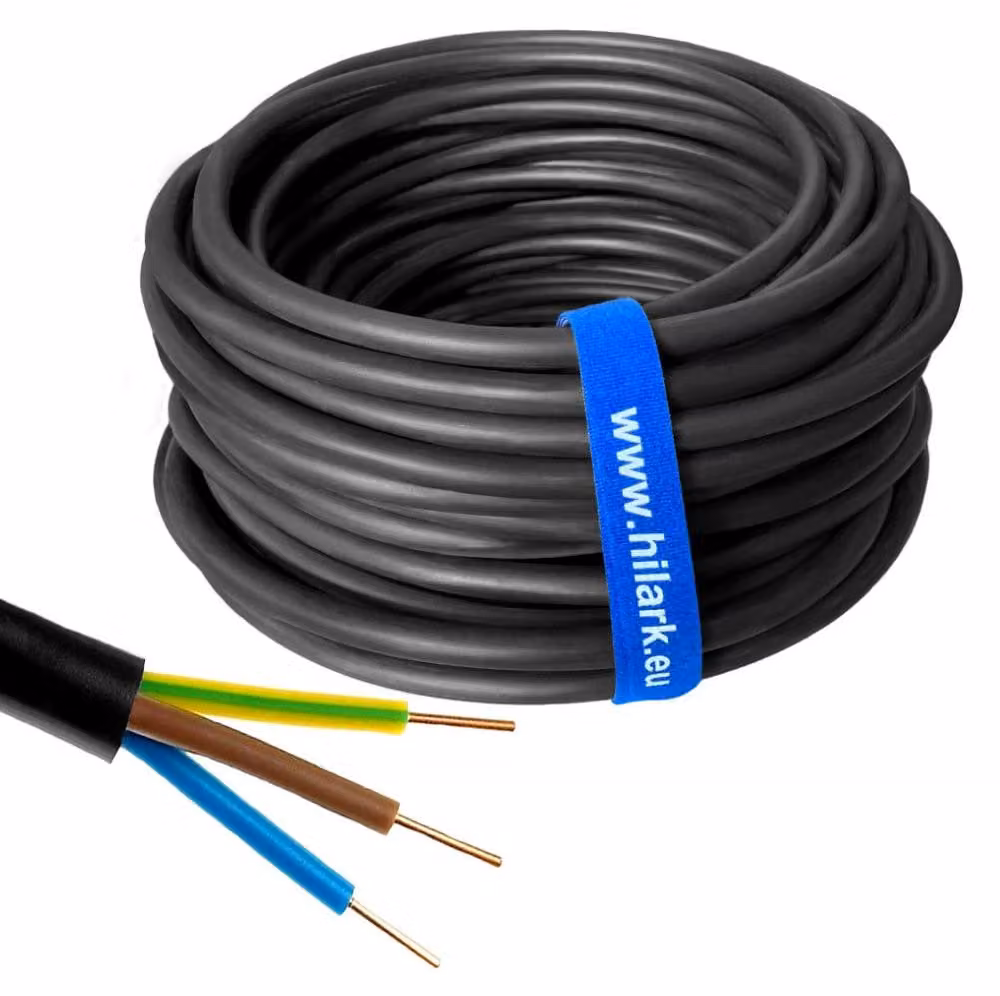 Cavo interrato NYY-J, 3 conduttori da 2,5 mm², bobina da 75 metri, tipo YKY