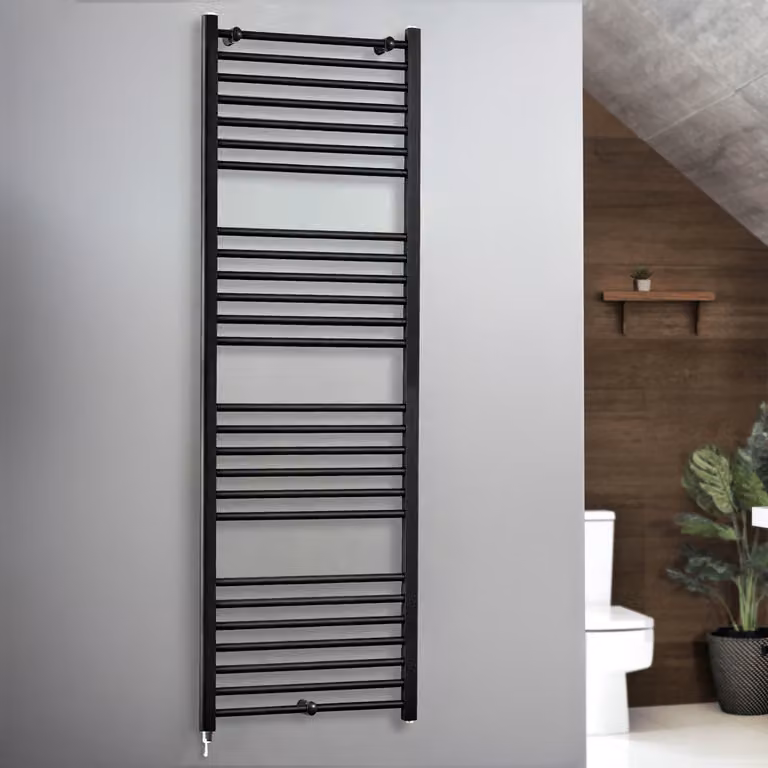 Scaldasalviette elettrico Nox ECOSO Hudson Reed nero L: 180 cm, P: 60 cm