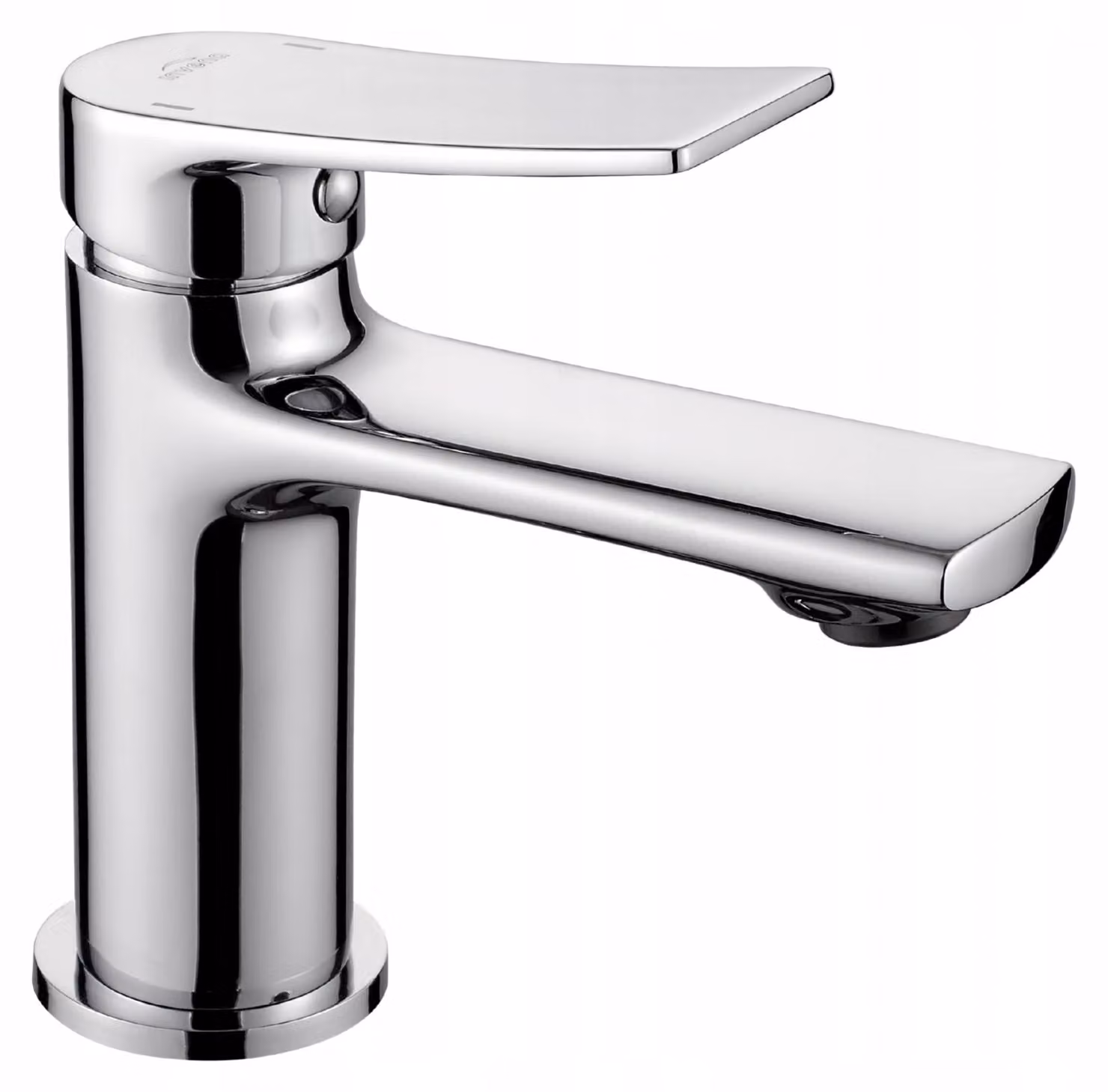 Miscelatore monocomando per lavabo, cromato, da appoggio per bagno, 13,8 cm