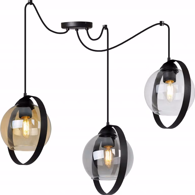 Lampada A Sospensione Moderna Con Anelli Di Vetro Mix