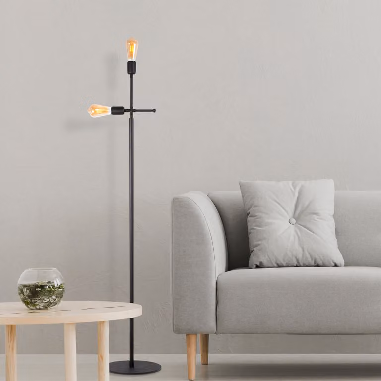 Opviq, Beste- Beste WTN, nero, lampada da terra, 30 x 30 x 160 cm, corpo in metallo