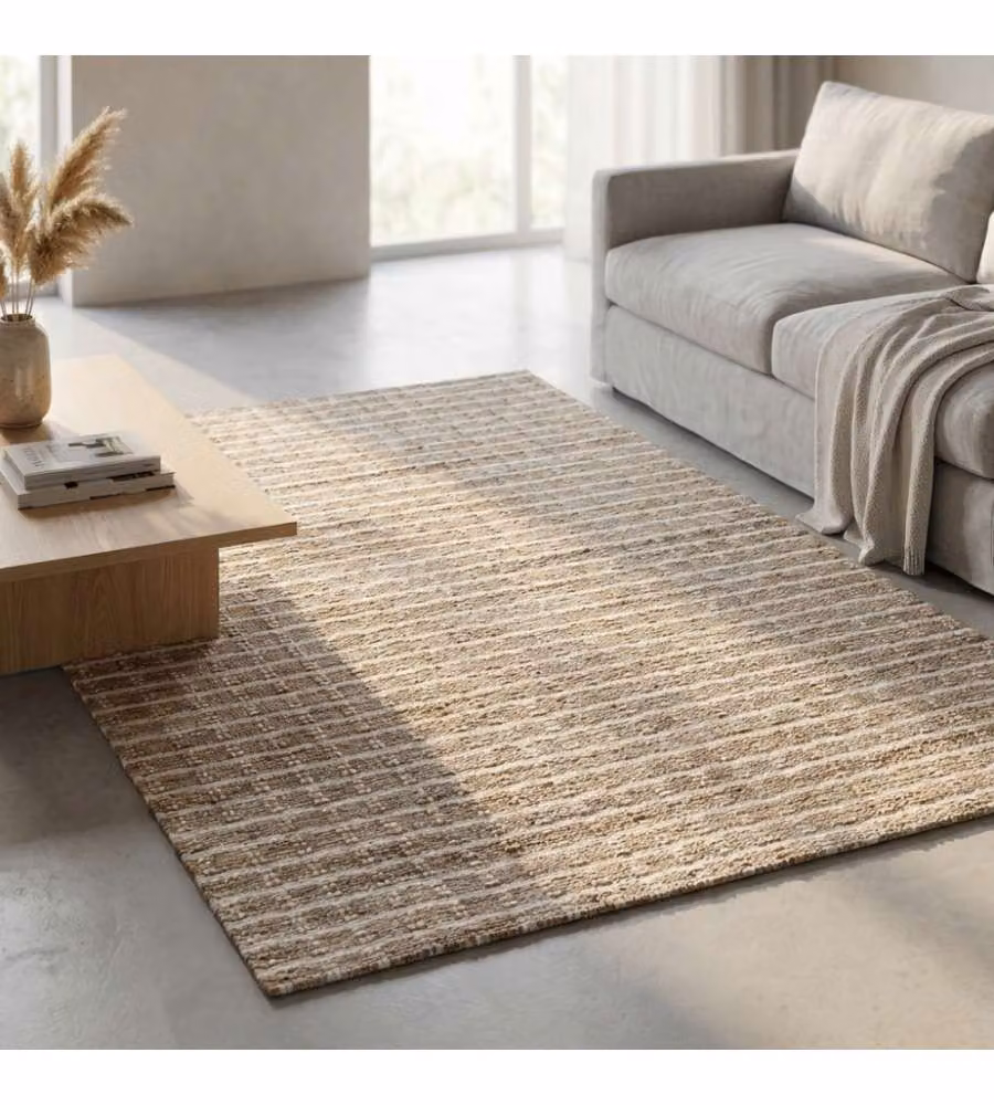 Cosma Tappeto Gerard Moderno Avorio 120x180 cm Rettangolare Juta Marrone Chiaro