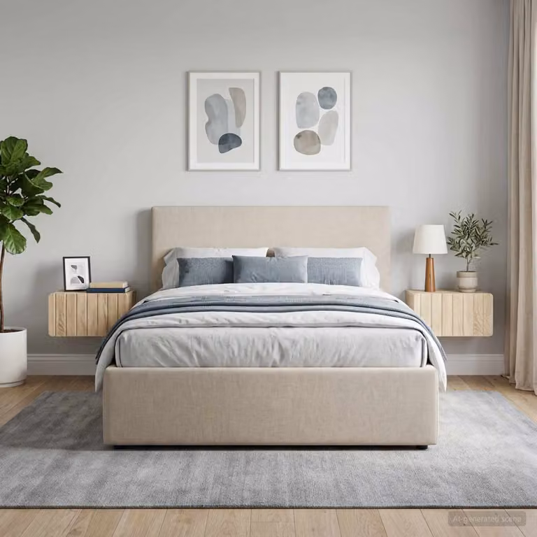 Set di 2 comodini sospesi vidaXL in stile moderno, colore Rovere Sonoma, L 49 cm x P 34,5 cm x H 24 cm