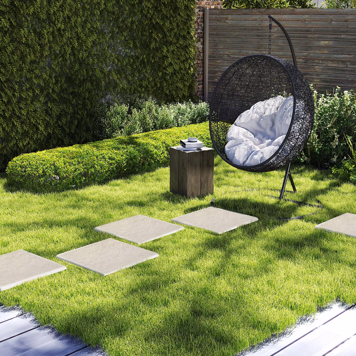 Set di 16 pietre da passo per giardino Costway in plastica, colore beige, resistenti alle intemperie