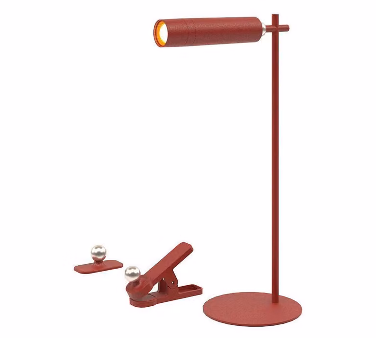 V-TAC Lampada LED da Tavolo Magnetica ricaricabile 3W colore Rosso USB C Touch Dimmerabile 4000K - 23043