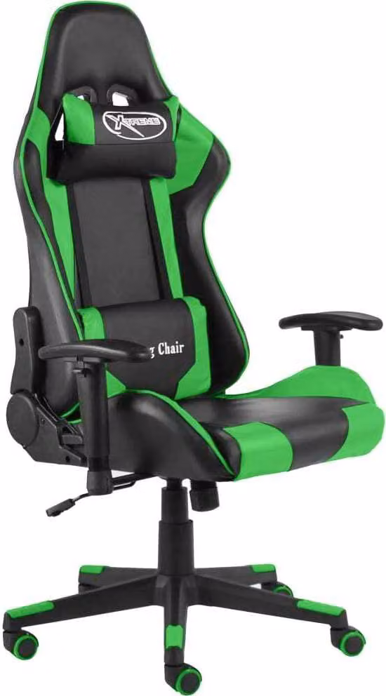 The Living Store Sedia da gioco girevole in PVC verde