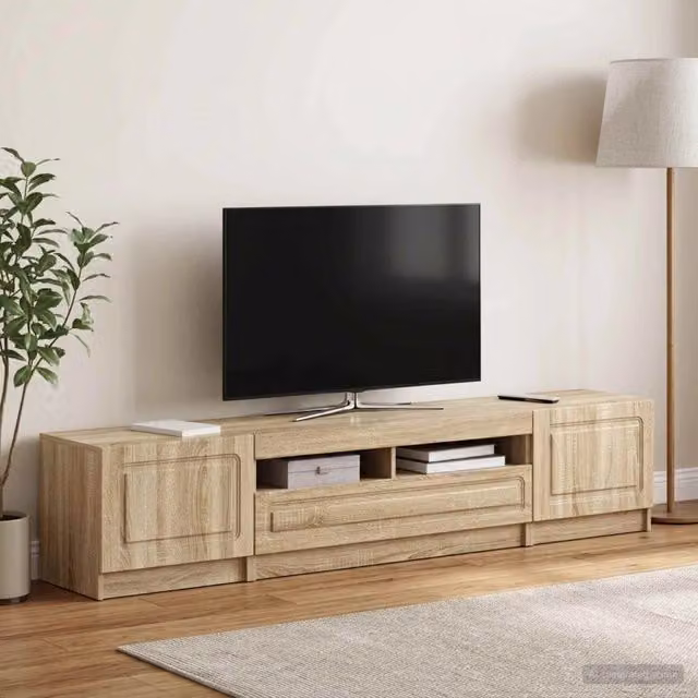 Mobile TV LED UTRECHT 3 pz Rovere Sonoma Legno ingegnerizzato 3417001