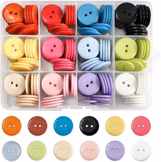 Unghie colorate - 180 pezzi - 20 mm con contenitore