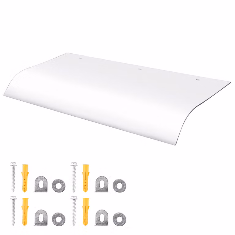 Tettoia Izrielar, copertura trasparente integrata in PET, fissaggio sul bordo inferiore, 40 × 80 cm