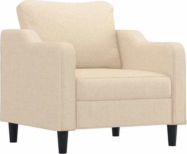Poltrona Relax Recliner Beige in Tessuto con Braccioli e Struttura in Metallo
