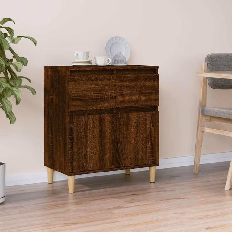 Credenza mid-century vidaXL in legno marrone L: 60 cm, P: 35 cm, H: 70 cm