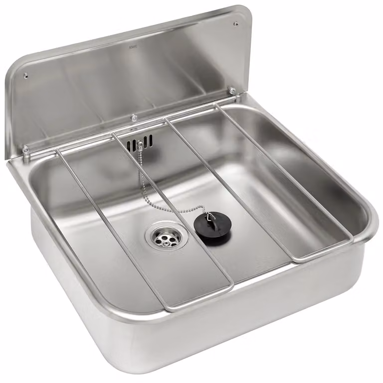 Lavello KWC AR, SIRIUS, acciaio inox, 460x135x405 mm, griglia e alzatina incernierati