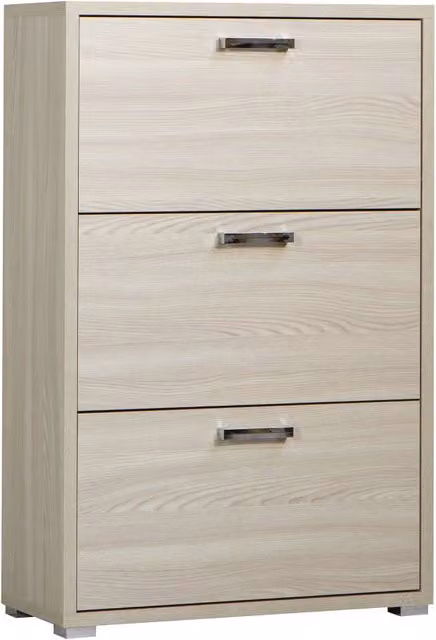 SCARPIERA 3 ANTE A RIBALTA IN COLORE LEGNO DI OLMO 75,3 X 33 X H115,7CM