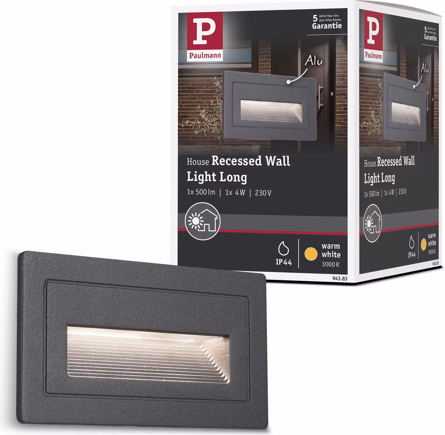 Paulmann Lampada da parete per esterni a LED Long