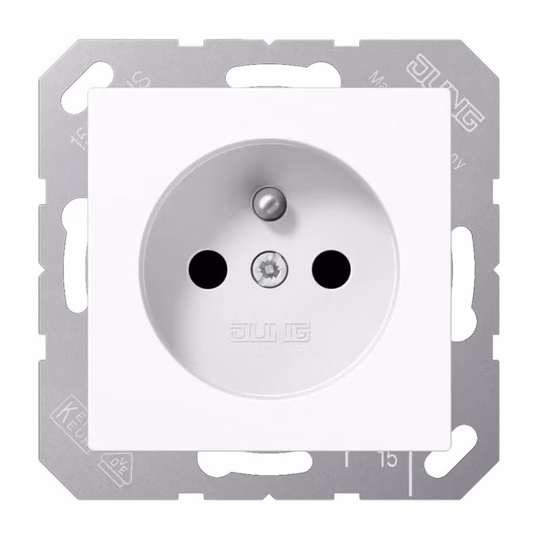 Jung A1521FKIWW Presa sistema francese/belga, bianco alpino