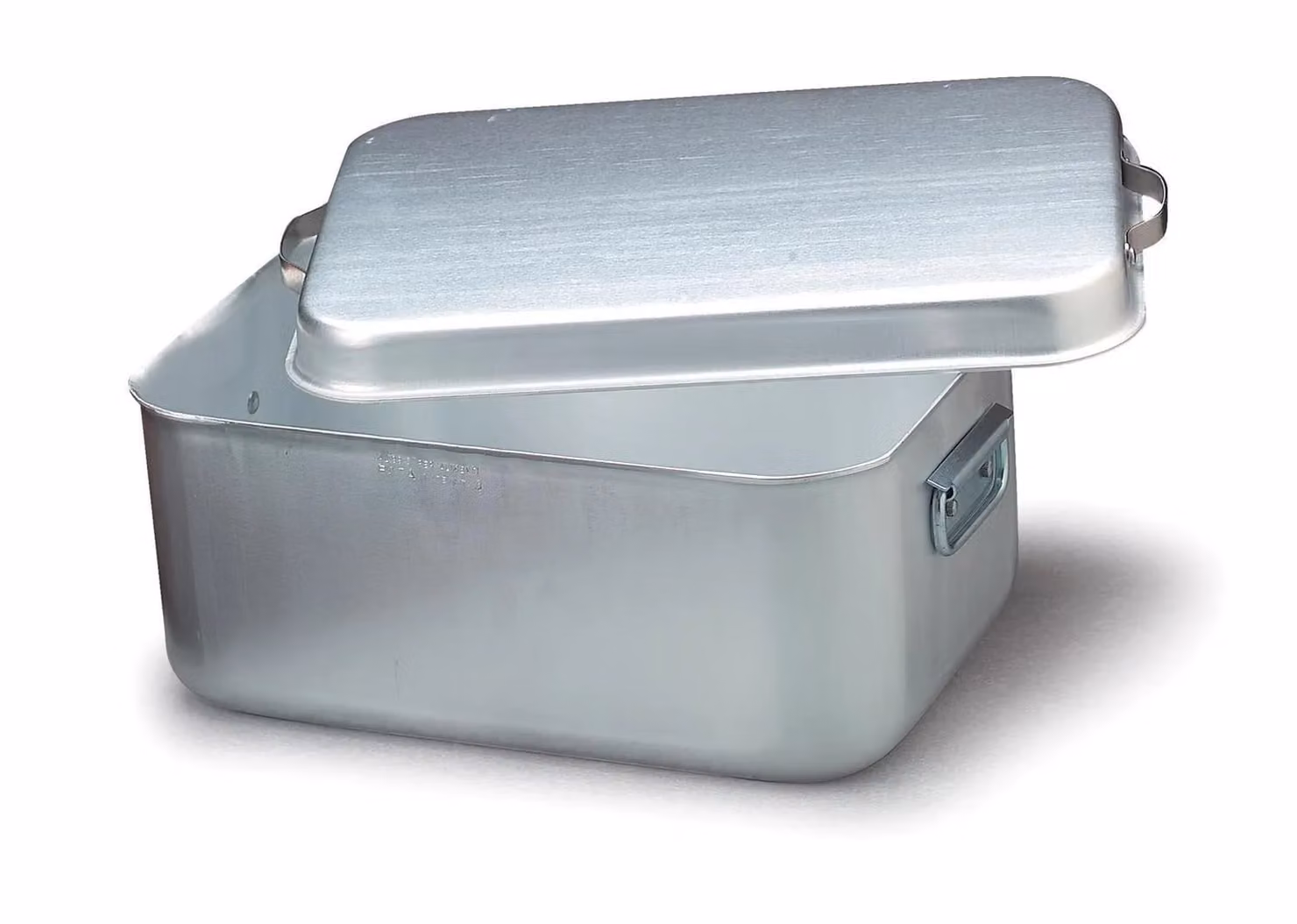Brasiera in alluminio con coperchio e manici mobili in acciaio Inox, dim.50x33cm