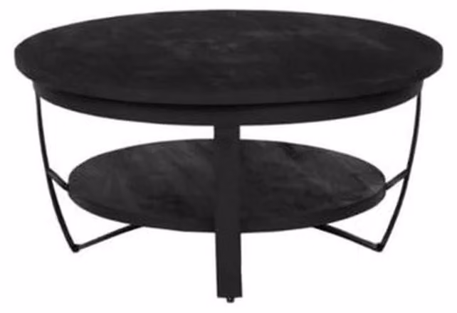 Azomor: elegante tavolino nero da 70 cm per interni in stile industriale